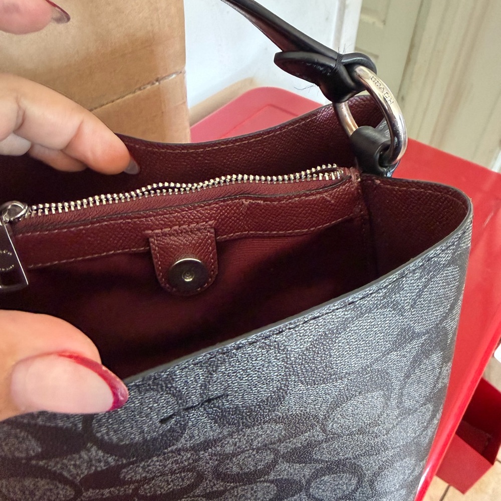 Coach Black Signature Bucket Bag - Picture 7 of 12